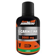 l - carnitina 2000 mg, New Millen, Limão frasco 500 ml