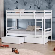 Beliche Infantil Dreams com 02 Gavetas Madeira Maciça Branco Housin