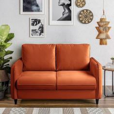 Sofá Orquídea 2 Lugares em Veludo CabeCasa MadeiraMadeira Terracota