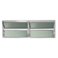 Janela Basculante de Alumínio 40x120cm 2 Seções com Vidro Boreal Plus Brimak Brilhante