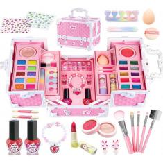 Yiyi Conjunto De Maquiagem Infantil Lavável, Presente Para Beauty Sets Real Washable Makeup Kit