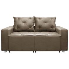 Sofá 2 Lugares Retrátil E Reclinável Bariloche 1.60cm C/ Molas - Suede Bege