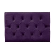 Cabeceira Painel Estofada Paris Solteiro Suede Roxo - Estilo Capitone