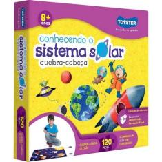 Quebra cabeca grandao conhecendo o sistema solar 120 pecas toyster, .,