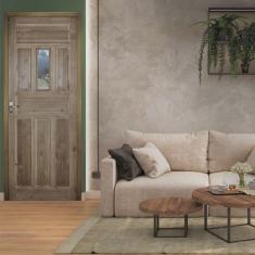 Kit Porta de Madeira Postigo 210x82cm Batente 16cm Eco Uniportas