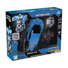 Carrinho Controle Remoto Megaformers Auto Neptune Azul - Multikids Br1652