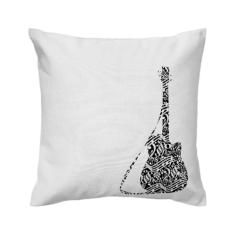 Capa de almofada VivaIN branca Guitarra
