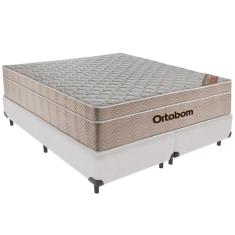 Cama Box Branco E Colchão Airtech Molas Ensacadas Queen Ortobom