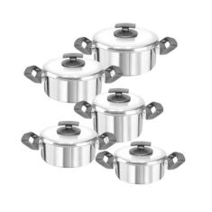 Conjunto 5 Panelas Grandes Aluminio Grosso