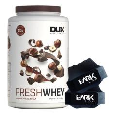 Fresh Whey Isolado 3W Hidro Chocolate 900g  + Luva Dark Lab Dux-Unissex