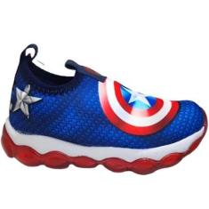 Tênis Luz Infantil Menino Casual Com Led Calce Fácil Mini Pé Mp-2202-Masculino