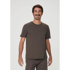 Camiseta Básica Masculina Manga Curta Slim-Masculino