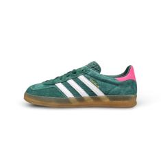 adidas Gazelle feminino para uso interno universitário verde rosa tamanho 35, Collegiate Verde Rosa, 35