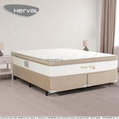 Cama Box Herval King Pallace Bambu, 71x193x203 cm, Molas Ensacadas