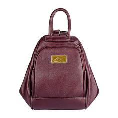 Mochila de couro saco 3 em 1 Sabrina - Marsala