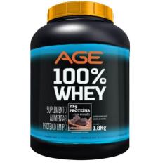100% WHEY PROTEIN - PROTEINA CONCENTRADA - CHOCOLATE - (1800G) - AGE 