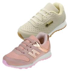 Kit 2 Tênis Infantil de Menina Escolar-Feminino