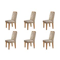 Conjunto Com 6 Cadeiras Para Sala de Jantar Melissa Rufato