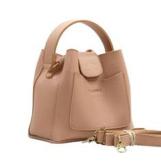 Bolsa Saquinho TiraColo Com Alça De Mão Reforçada Modelo Casual E Bolso Externo-Feminino