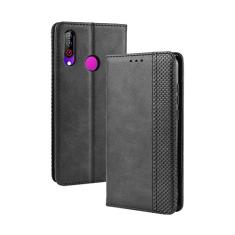 Capa para LG W30, capa flip carteira de couro para LG W30, capa magnética retrô para celular, capa carteira de telefone com compartimentos para cartões