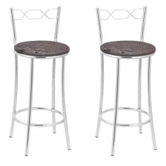 Kit 2 Banquetas Cromadas Bc51-b B206 - TRE PARONI