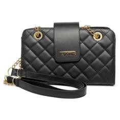 Bolsa Feminina Baú Mini Bag Para Mulheres Bolsinha Média Corrente Fech