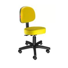 Cadeira Mocho C/ Encosto Giratório Estética Massagista e Tatuador, var