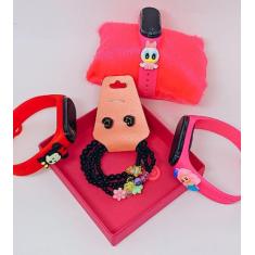 Kit Relógio Infantil Digital Prova água Bracelete Silicone Crianças Me