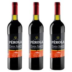 Vinho Tinto de Mesa Suave Pérola 750ml - 3 unidades - Quinta do Nino