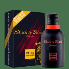 Paris elysees black is black masculino eau de toilette 100ml