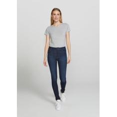 Calça Jeans Feminina Skinny Cintura Média - Hering, 036, Azul marinho