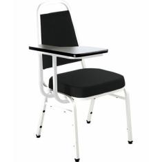 Cadeira Universitária Empilhável Linha Hotel Plus Preto