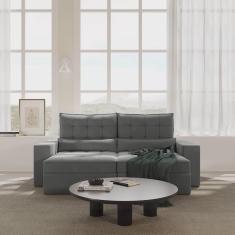 Sofá Retrátil e Reclinável 4 Lugares 240cm Embaúba Extra Cabecasa Madeiramadeira