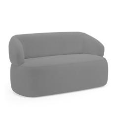 Sofá Orgânico 03 Lugares Living Glee 170cm Bouclê Grafite - Abmaza