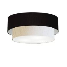 Plafon Duplo Cilíndrico Vivare Md-3021 Cúpula em Tecido 80x60cm - Bivolt