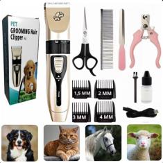 Máquina de Tosa Profissional para Pets  Cortador Silencioso e Potente 