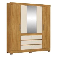 Guarda Roupa Casal Cádis 4 Portas com Espelho - Demóbile