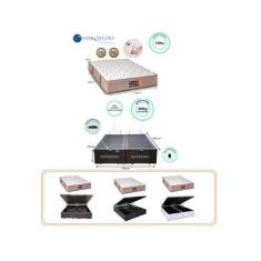 Conjunto Cama Box Baú Casal Queen + Colchão de Molas Ensacadas  Sankon