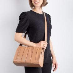 Bolsa de couro com recortes Barbara-Feminino