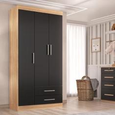 Guarda Roupa Solteiro Kioto 3 Portas 2 Gav - Quarta Divisão Móveis, Te