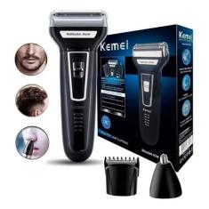 Maquina Barbear Depilador E Aparador De Pelos Homens Kemei