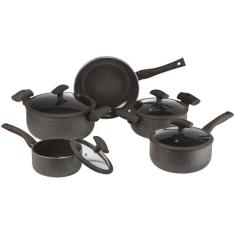 Conjunto de Panelas 5 Peças Marrom Antiaderente Induçao Hercules PA300