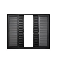 Janela de Alumínio Veneziana 120x200cm 6 Folhas Suprema Hale Esquadrias Preto