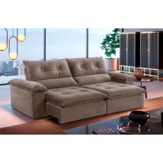 Sofá Retrátil e Reclinável Atenas 2,10m 03 Lugares Mola Ensacada TXR