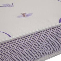 Cama Solteiro Simba Areia Fosco Pés Madeira Natural Com Colchão D20 - Reller Móveis Areia Fosco