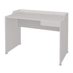 Mesa Escrivaninha Minimalista para Home Office ou Estudos com 1 Gaveta, Branca Artany Slim