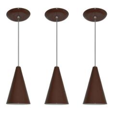 Kit Com 03 Luminarias - Pendente Colorido (varias Cores) - Lustres Ama