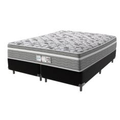 Cama Box Preto e Colchão Queen Evolution Molas Ensacadas Probel