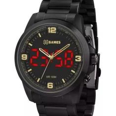 Relógio x-games masculino preto anadigi xmnsa002 p2px