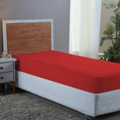 Lençol Cama Box Solteiro 400 Fios com Elástico Toque Aveludado Lindo e
